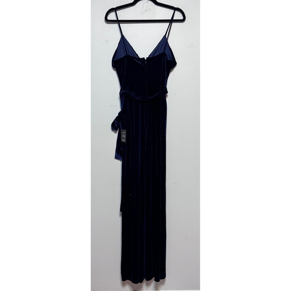 Lulus Luxe Glam Velvet Surplice Jumpsuit Women Size L Eveningwear Party Chic - Picture 8 of 8